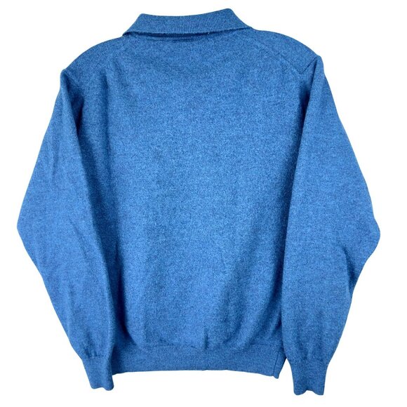 Jos. A. Bank Sweater Mens L Blue Merino Wool Pullover Signature Collection Colla - Picture 2 of 8